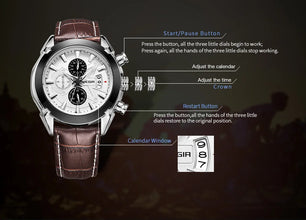 MEGIR  Luxury Mens Sports Watches Waterproof