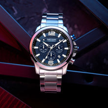 MEGIR Top Luxury Brand Watch Full Steel Mens Sport