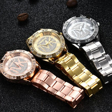 Luxury MK Women Watch Golden Stainless Steel Bracelet Diamond Water Resistant Roman Digital Ladies
