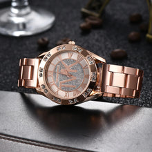 Luxury MK Women Watch Golden Stainless Steel Bracelet Diamond Water Resistant Roman Digital Ladies