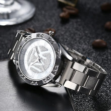 Luxury MK Women Watch Golden Stainless Steel Bracelet Diamond Water Resistant Roman Digital Ladies